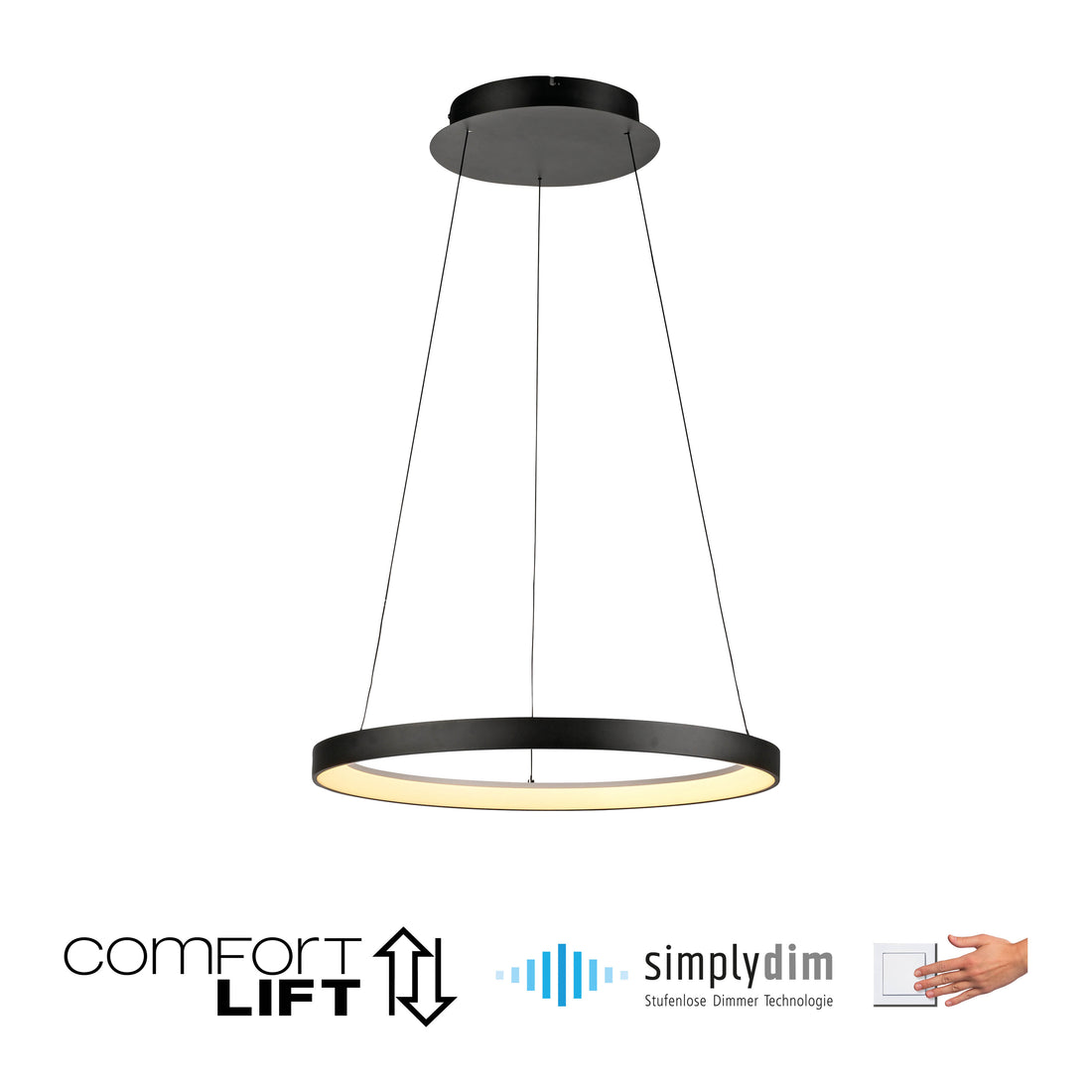 Suspension Hoop noire