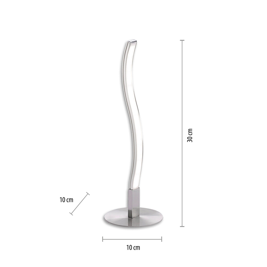 Lampe à poser Wave acier