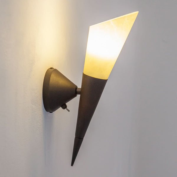 Applique murale Alva en verre, rouille et crème, hauteur 34 cm