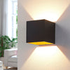 Applique murale LED Zuzana en aluminium, noir et orange, hauteur 9,7 cm