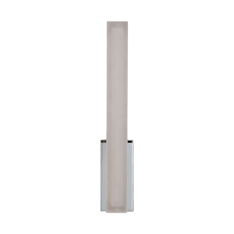 Applique murale LED Julie en métal, blanc satiné et chromé, hauteur 32 cm, IP44