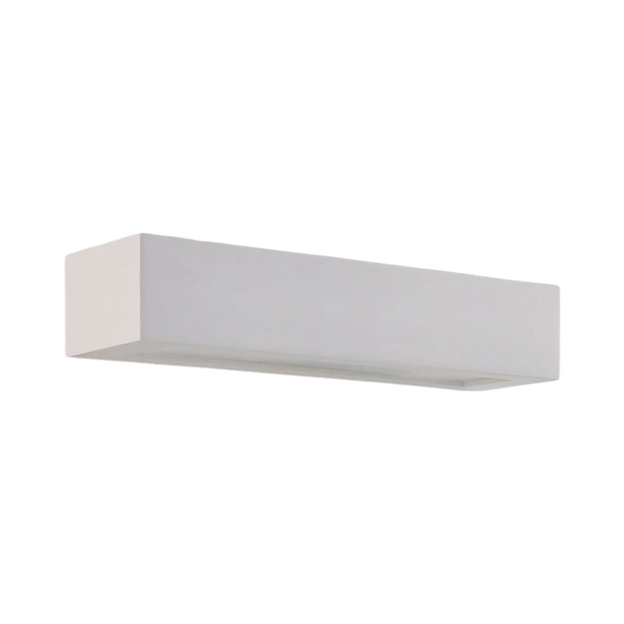 Applique murale Arya en plâtre, blanc, 2 lumières, hauteur 7 cm