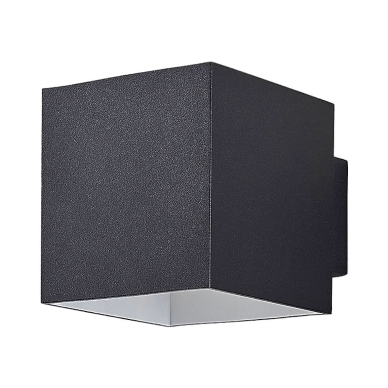 Applique murale Zuzana en métal, noir, hauteur 10 cm