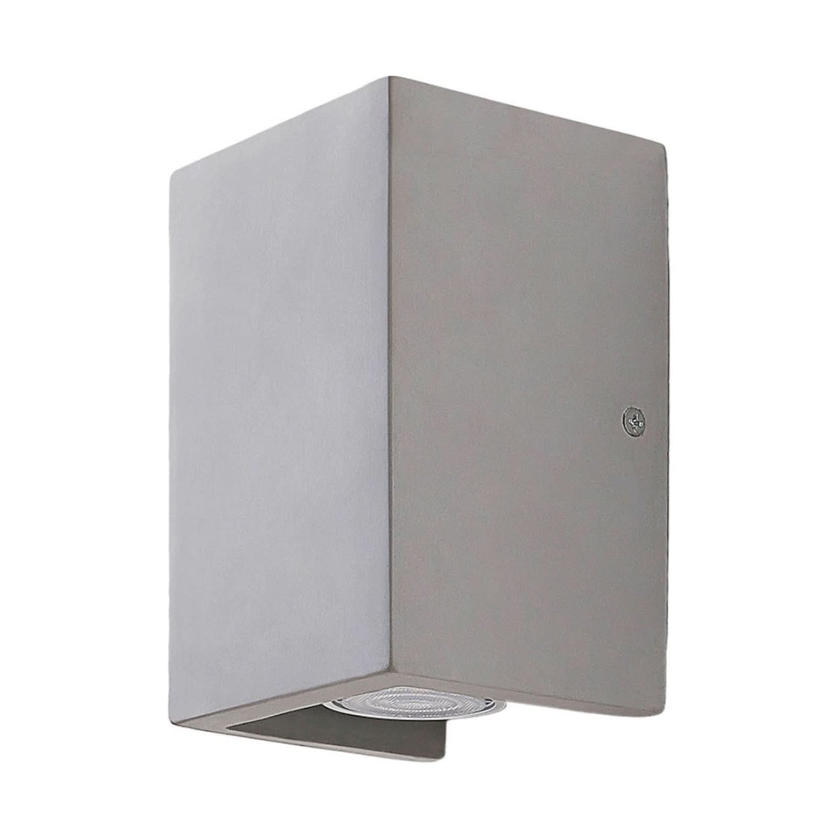 Applique murale Gerda en béton, gris clair, 2 lumières, hauteur 15 cm