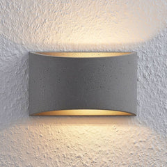 Applique murale Edvin en béton, gris, hauteur 12 cm