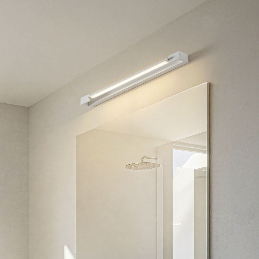Applique murale LED Jora en aluminium, blanc, hauteur 4 cm, IP44