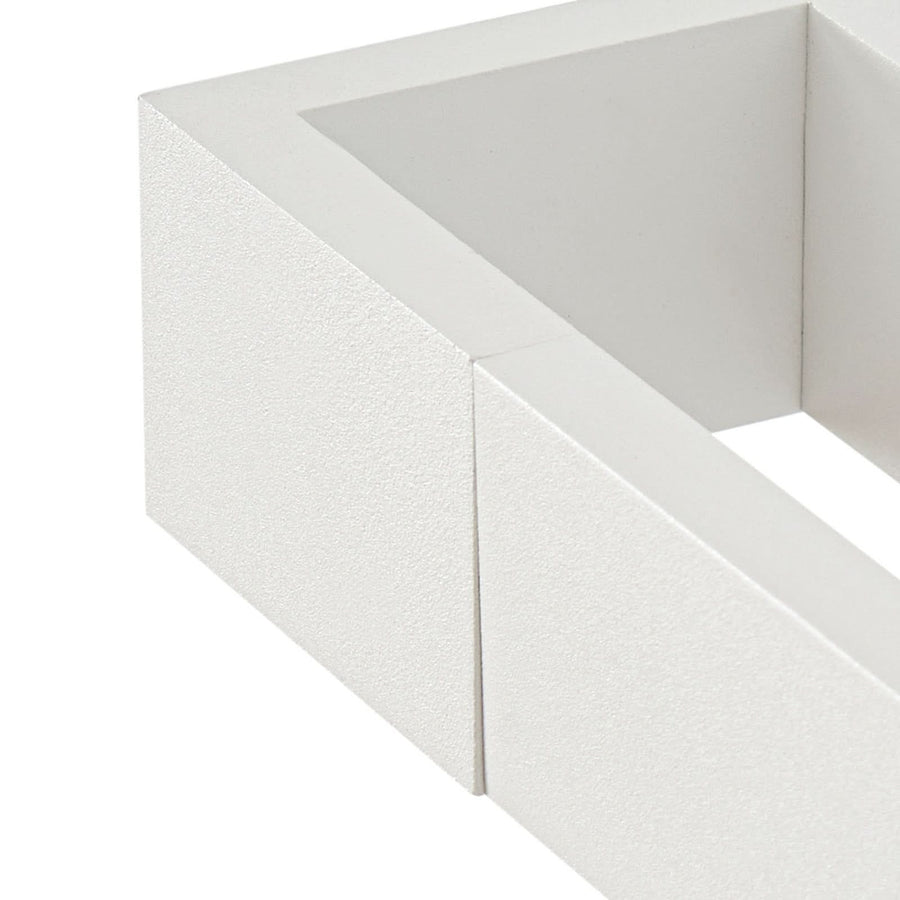 Applique murale LED Jora en aluminium, blanc, hauteur 4 cm, IP44