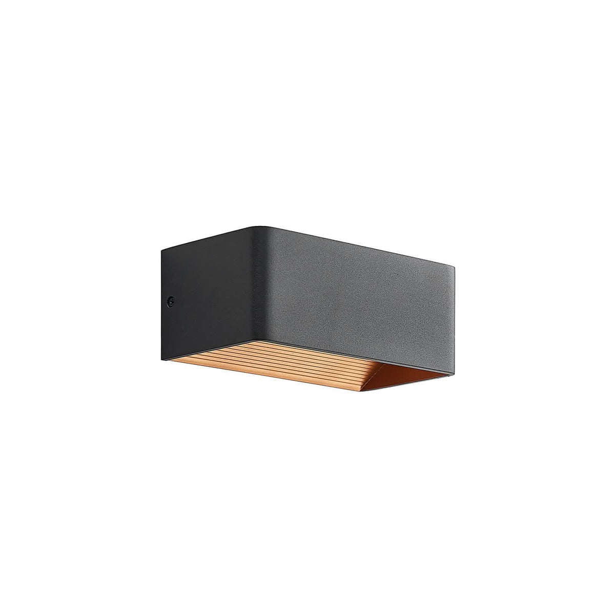 Produit isolé sur fond blanc, boîtier noir ouvert montrant la grille dorée.