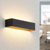 Applique murale LED Karam en aluminium, noir et doré, hauteur 8 cm, 3000 K, 11,2 W