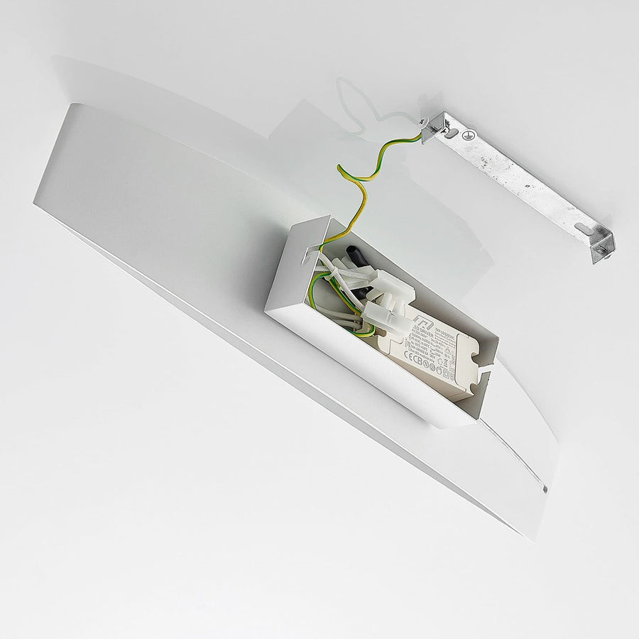 Applique murale LED Jelle en aluminium, blanc, hauteur 10 cm