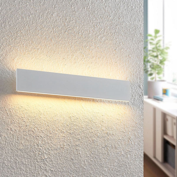 Applique murale LED Ignazia en acier, blanc, hauteur 8 cm, 3000 K, 17,5 W