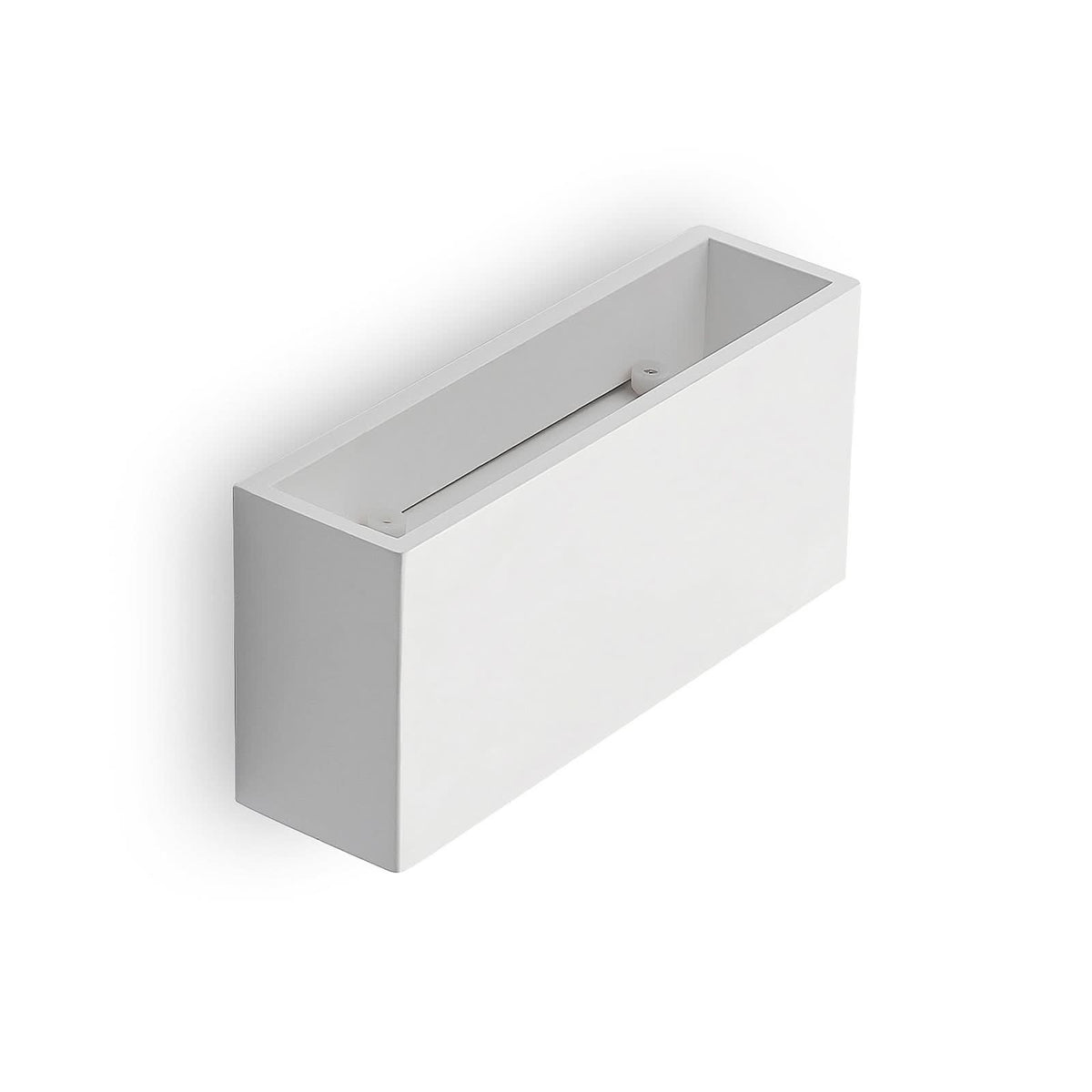 Applique murale Mavora en plâtre, blanc, 2 lumières, hauteur 12 cm, 5 W, largeur 25 cm, modèle 2
