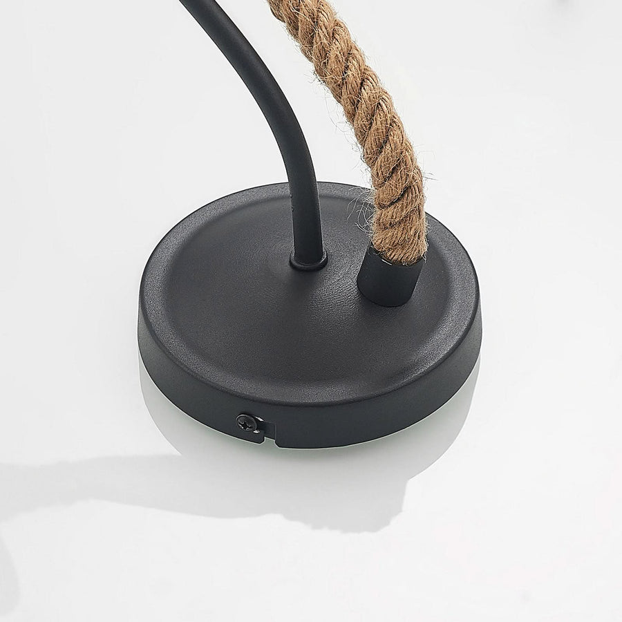 Applique murale en métal, noir et marron clair, hauteur 25,5 cm