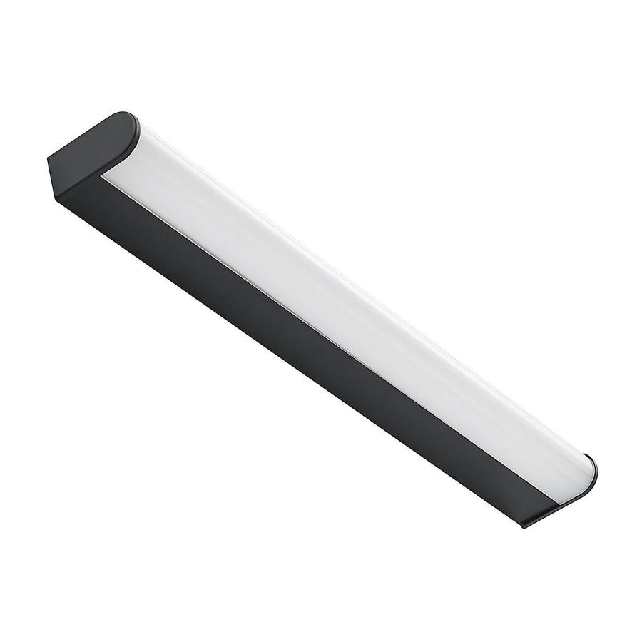 Applique murale LED Ulisan en aluminium, noir mat et blanc, hauteur 4 cm, IP44, 3000 K, 7,3 W