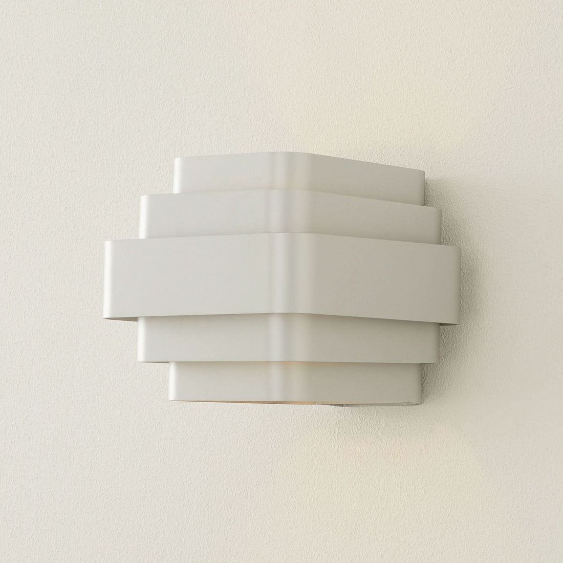 Applique murale J.j.w. 02 18 en aluminium, argenté, hauteur 15 cm