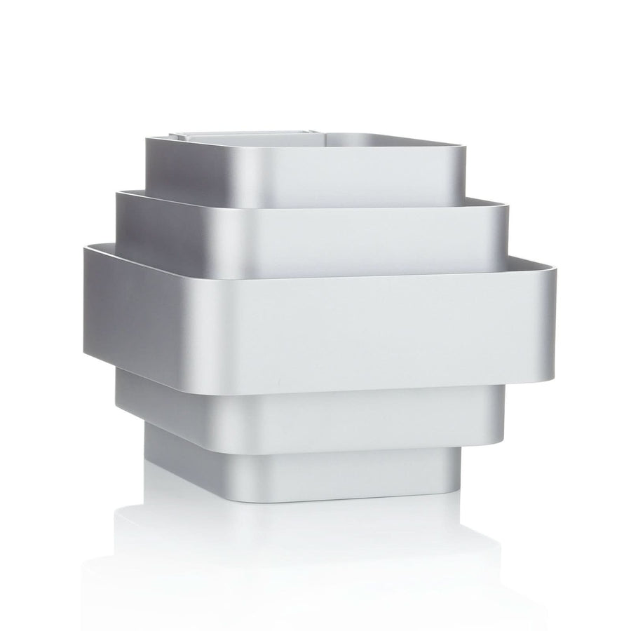Applique murale J.j.w. 02 18 en aluminium, argenté, hauteur 15 cm