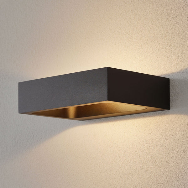 Applique murale LED Bento 1.3 en aluminium, noir, hauteur 4,6 cm