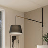 Applique murale Beleza en tissu, noir et doré, hauteur 150 cm