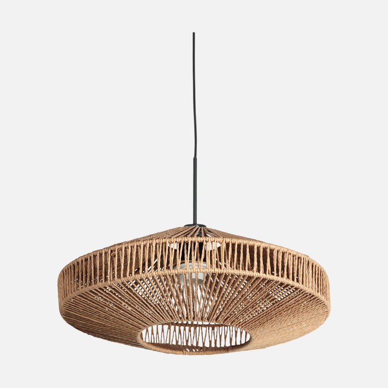 Natural rope saucer pendant light Ø 40 cm, woven lampshade | Ropéa