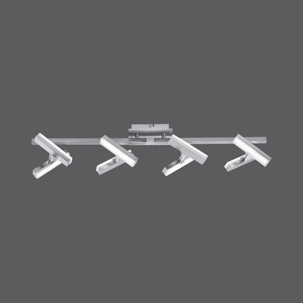 Plafonnier Rico acier, L 70 cm