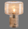 Lampe à poser Fungus ambrée, verre