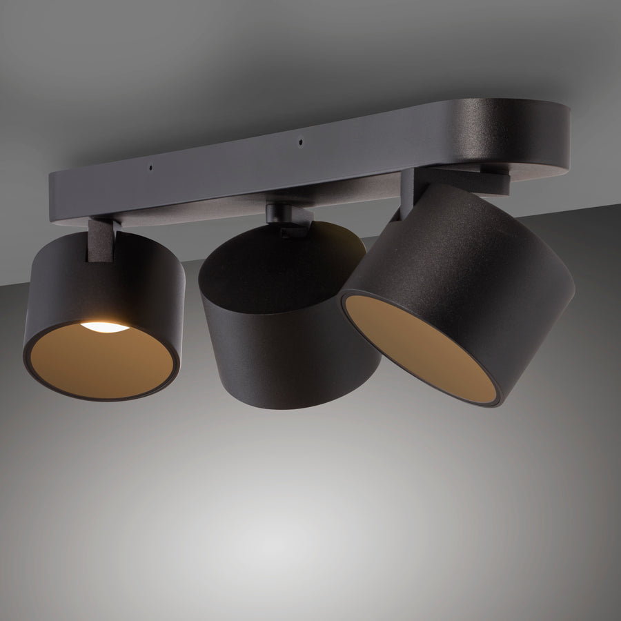 Plafonnier Pure Cup noir, L 18 cm