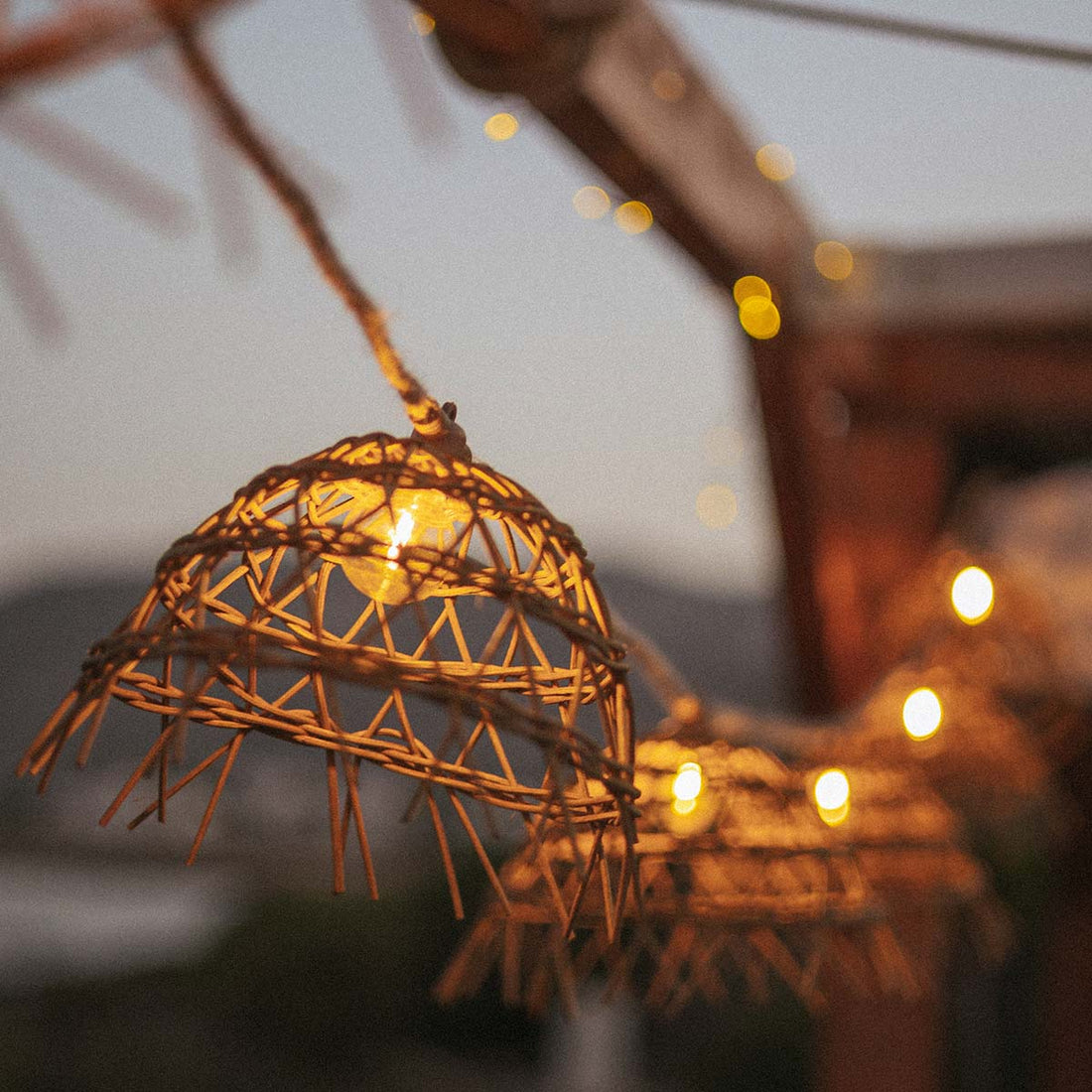Alma decorative garland, 8 m and 10 pendants