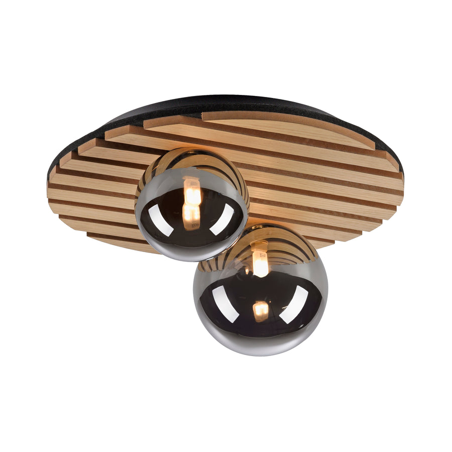Plafonnier Green Stika 2 lumières bois