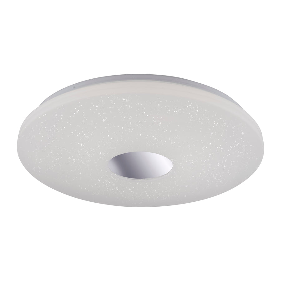 Plafonnier Lavinia chromé, L 59 cm