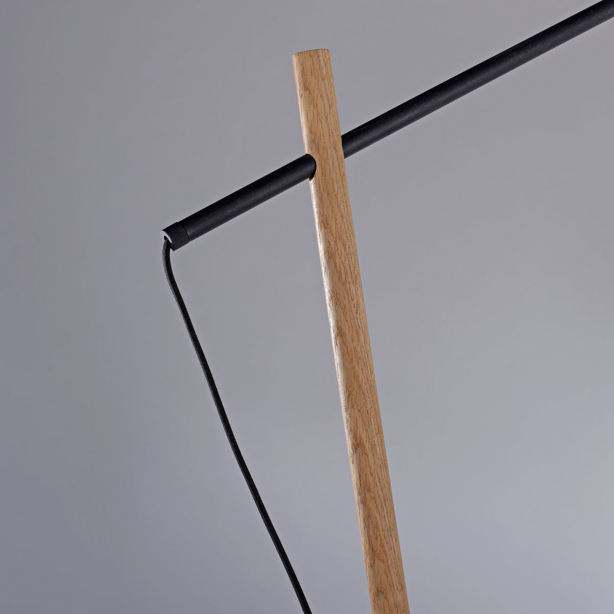 Lampadaire Green Sofie noir et bois, papier