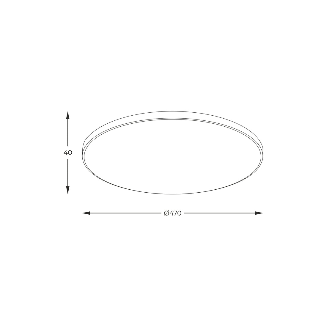Plafonnier LED | Veri L 47 cm