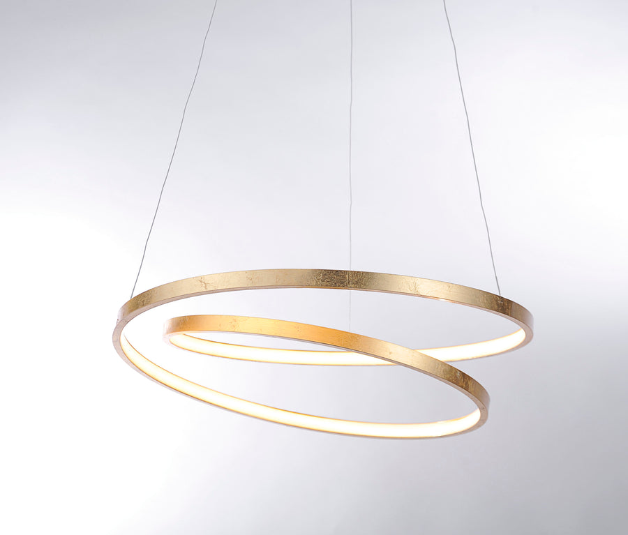 Suspension Roman dorée, L 55 cm