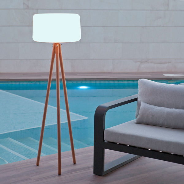 Chloe 140 floor lamp with wooden legs