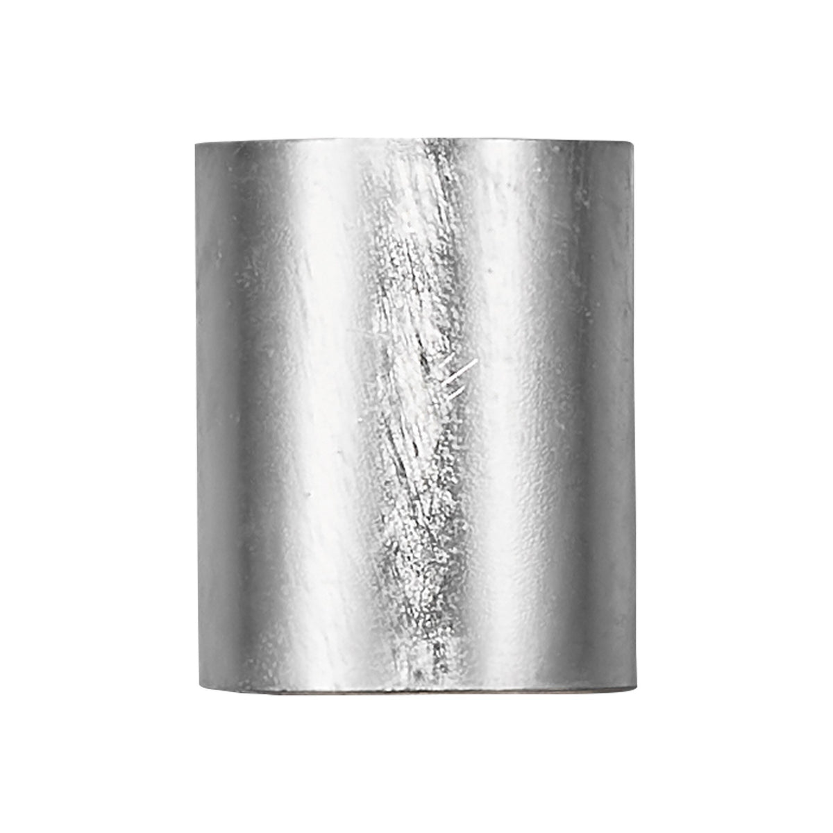 Face avant de l'applique montrant le corps cylindrique en aluminium brossé