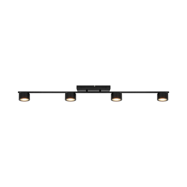 Plafonnier spots LED Clyde 4-Rail noir