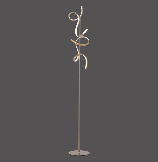 Lampadaire Curls laiton mat