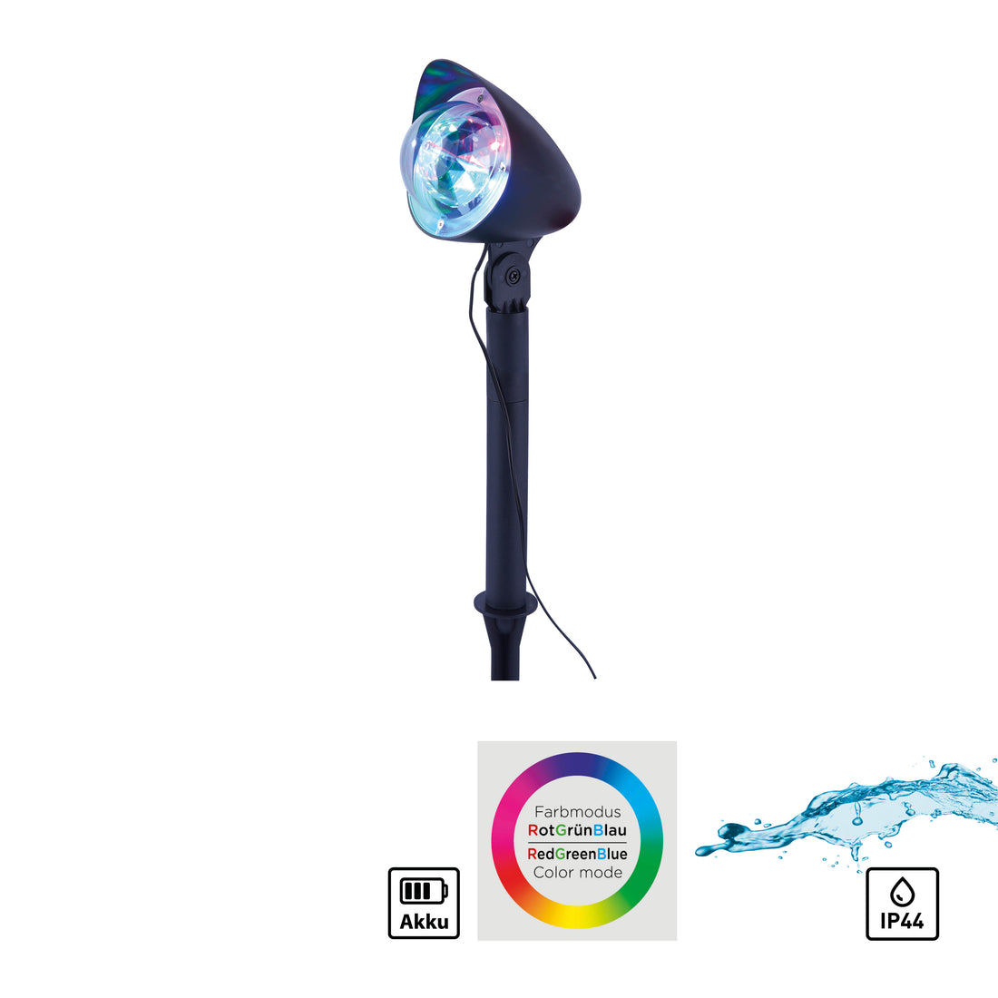 Luminaire extérieur Disco noir