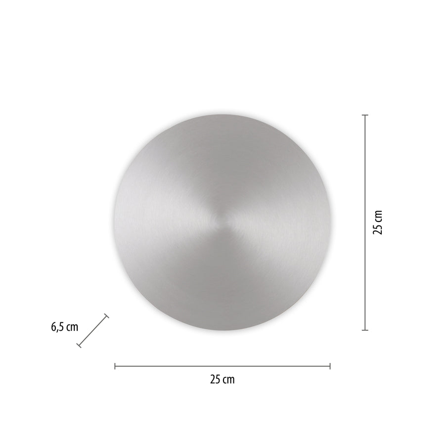 Applique murale Akku-Puntua aluminium, L 6,5 cm