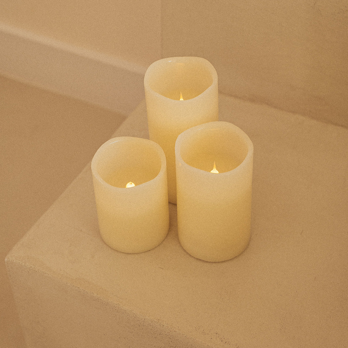 Lampes bougies Dolo, lot de 3 tailles