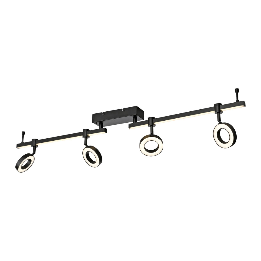 Plafonnier Lolasmart-Bileda noir, H 114,5 cm