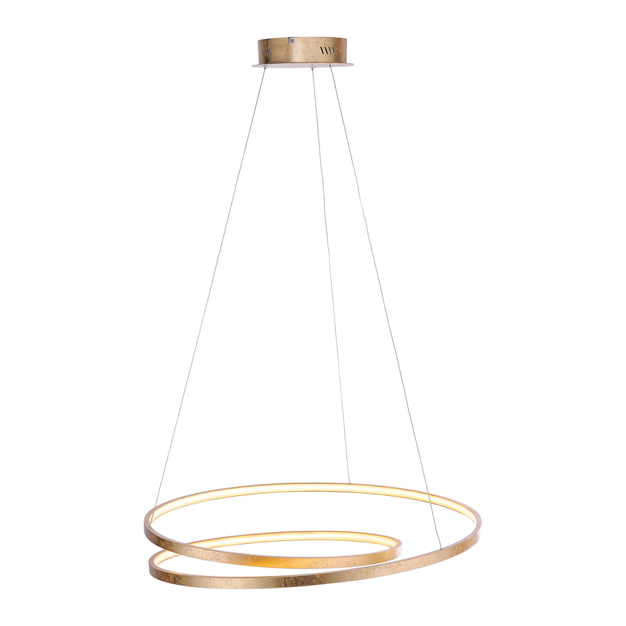 Suspension Roman dorée, L 72 cm