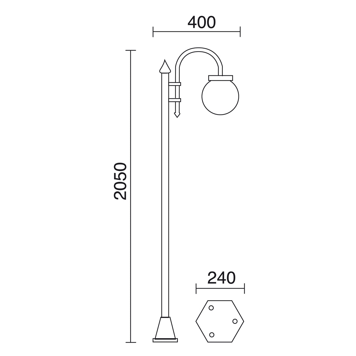 Borne extérieure Boom IP43, blanc