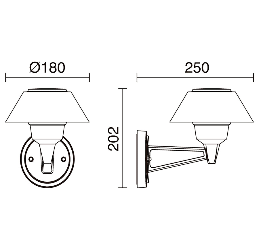 Applique extérieure Bucket IP65, anthracite, variable phase coupée, 3000 K