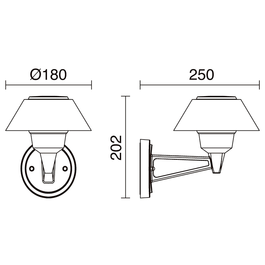 Applique extérieure Bucket IP65, anthracite, 4000 K
