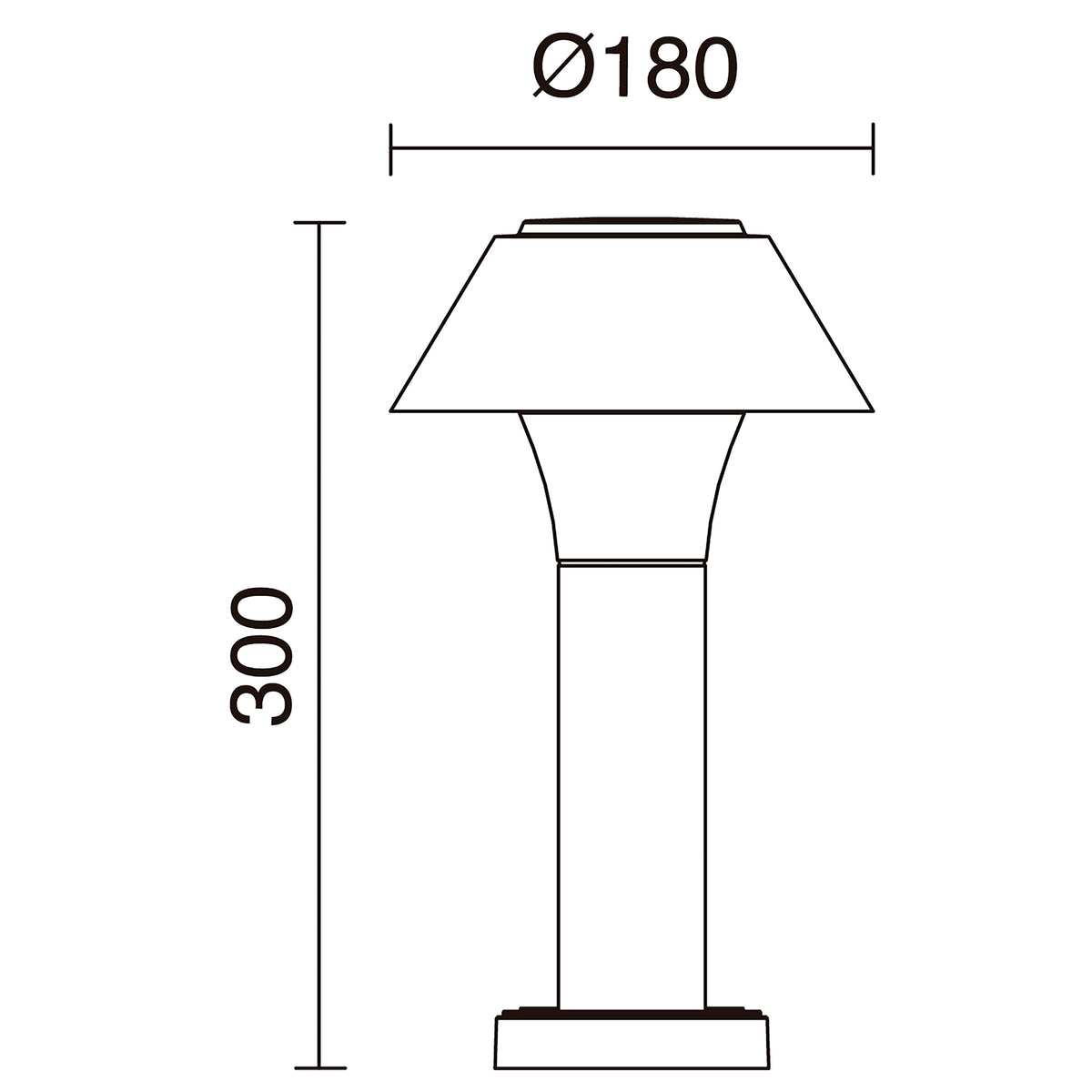 Borne extérieure Bucket IP65, anthracite, H 30 cm, 3000 K