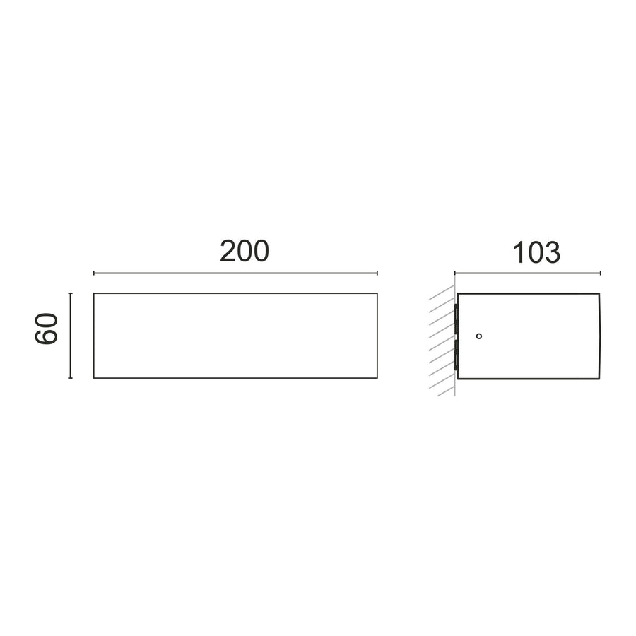 Applique extérieure Croma up-down IP65, blanc, 9 W