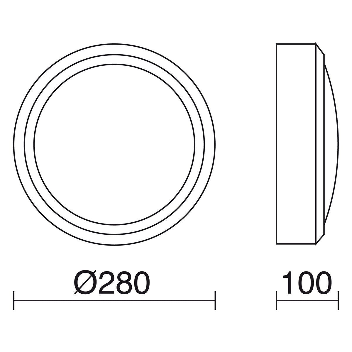 Applique extérieure Daira IP65, Ø 28 cm, E27, version B