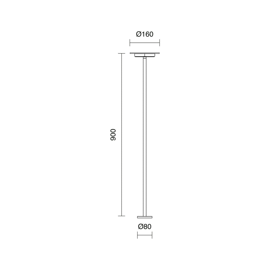 Borne extérieure Duomo IP65, anthracite, H 60 cm, 2700 K, version D