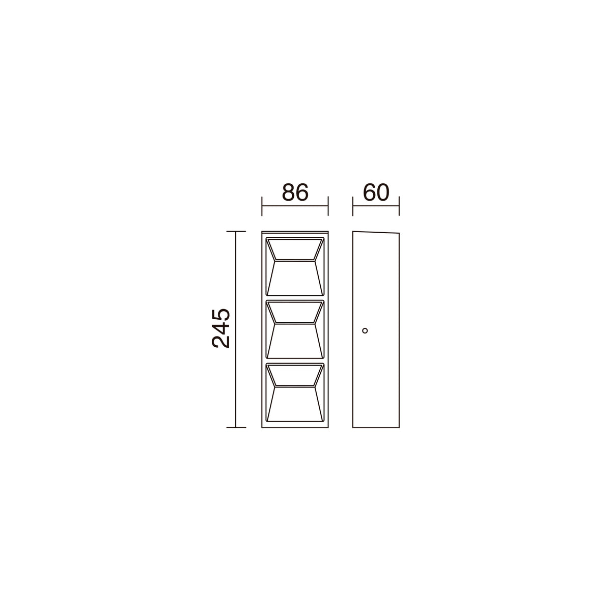 Applique extérieure Flat IP65, anthracite