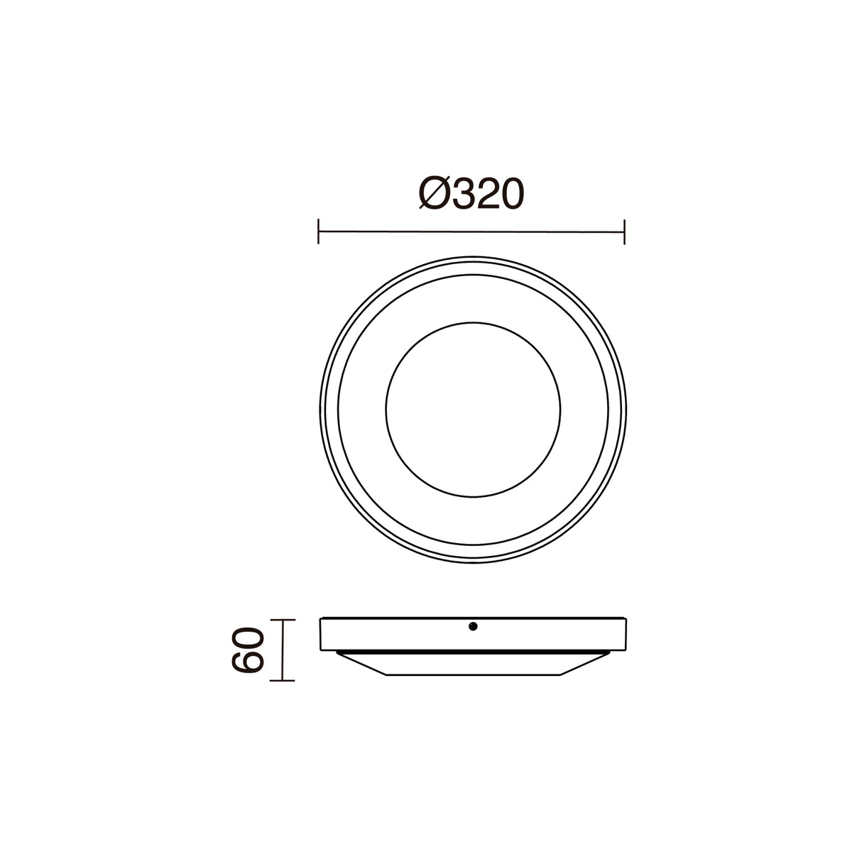 Plafonnier extérieur Floc IP65, 30 W